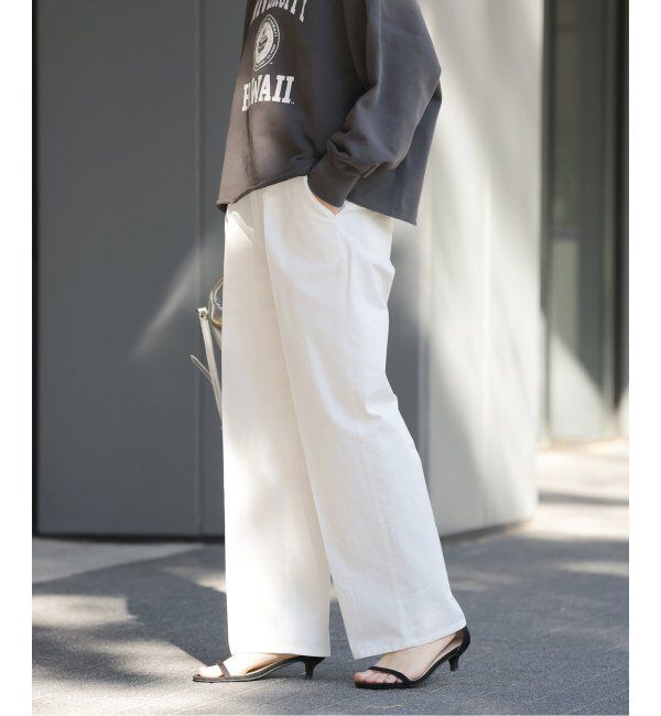 JOURNAL STANDARD relume「コットンツイルセンタープレスパンツ」|スラックス|ホワイト