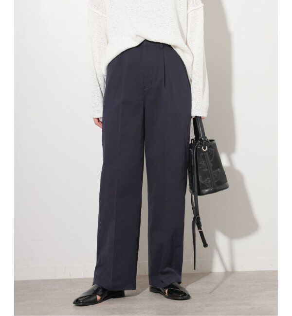 JOURNAL STANDARD relume「コットンツイルセンタープレスパンツ」|スラックス|ネイビー