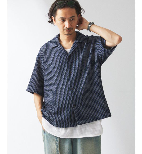 JOURNAL STANDARD relume「ストライプ カラーレース 半袖シャツ」|シャツ・ブラウス|