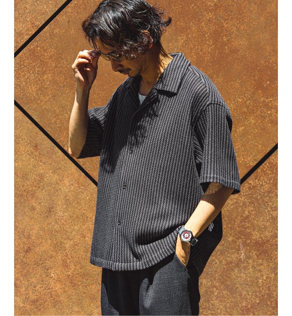 JOURNAL STANDARD relume「ストライプ カラーレース 半袖シャツ」|シャツ・ブラウス|