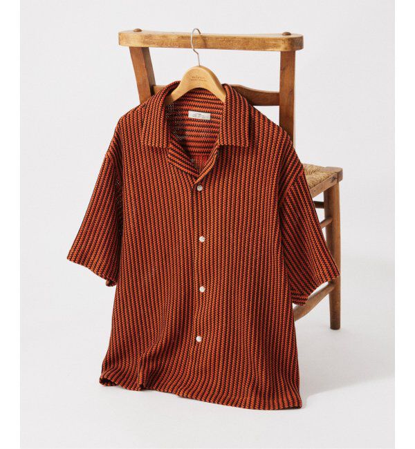 JOURNAL STANDARD relume「ストライプ カラーレース 半袖シャツ」|シャツ・ブラウス|オレンジ