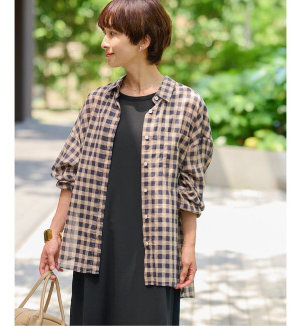 JOURNAL STANDARD relume「《追加2 / 新色》コットンローンチェックオーバーサイズシャツ」|シャツ・ブラウス|