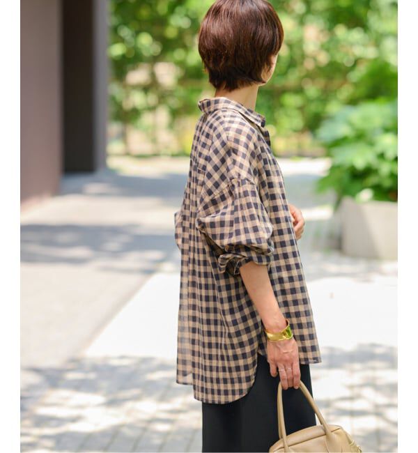 JOURNAL STANDARD relume「《追加2 / 新色》コットンローンチェックオーバーサイズシャツ」|シャツ・ブラウス|