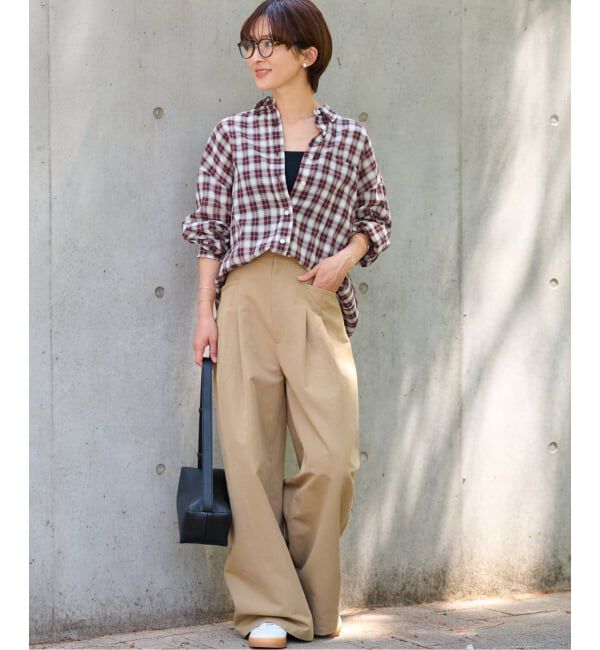 JOURNAL STANDARD relume「《追加2 / 新色》コットンローンチェックオーバーサイズシャツ」|シャツ・ブラウス|