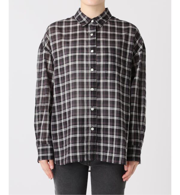 JOURNAL STANDARD relume「《追加2 / 新色》コットンローンチェックオーバーサイズシャツ」|シャツ・ブラウス|