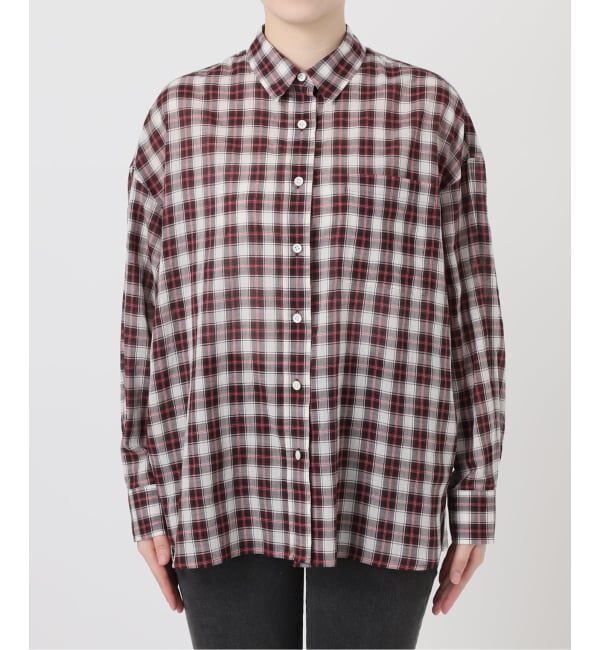 JOURNAL STANDARD relume「《追加2 / 新色》コットンローンチェックオーバーサイズシャツ」|シャツ・ブラウス|