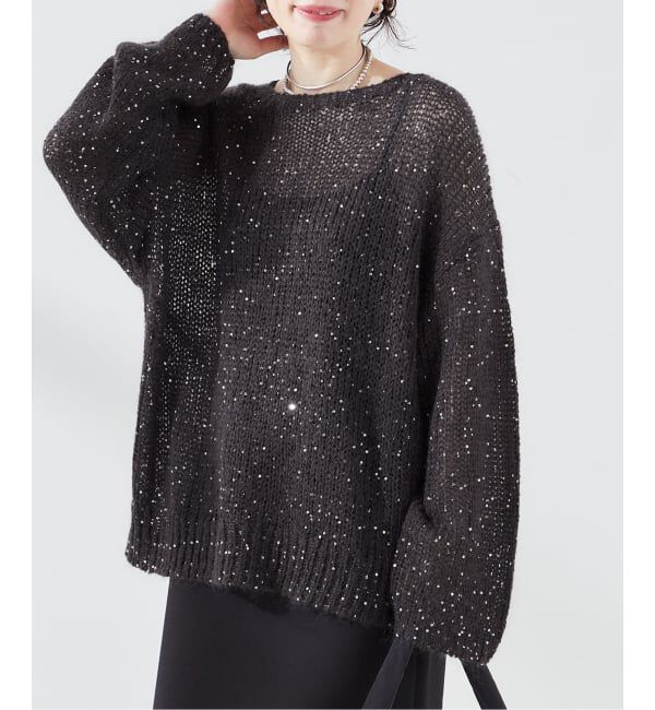 journal standard L'essage「《追加》モヘヤMIXスパンコールプルオーバー」|ニット・セーター|