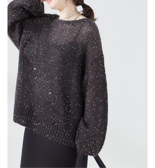 journal standard L'essage「《追加》モヘヤMIXスパンコールプルオーバー」|ニット・セーター|