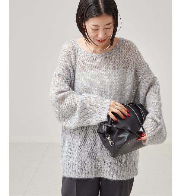 journal standard L'essage「《追加》モヘヤMIXスパンコールプルオーバー」|ニット・セーター|
