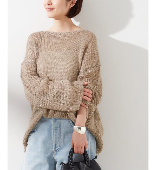 journal standard L'essage「《追加》モヘヤMIXスパンコールプルオーバー」|ニット・セーター|