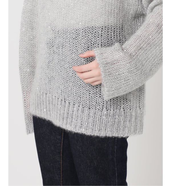journal standard L'essage「《追加》モヘヤMIXスパンコールプルオーバー」|ニット・セーター|