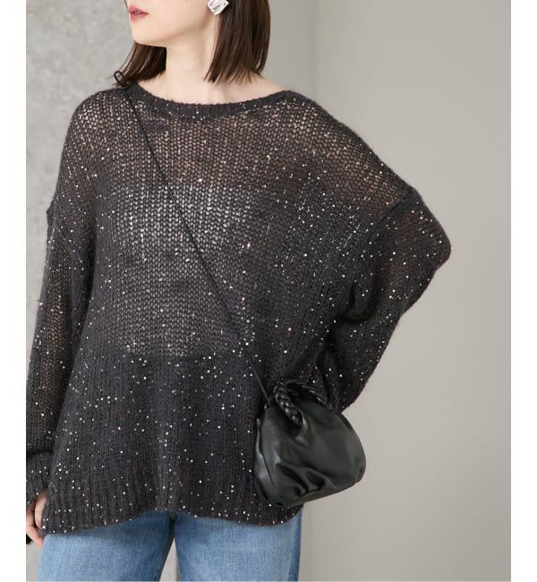 journal standard L'essage「《追加》モヘヤMIXスパンコールプルオーバー」|ニット・セーター|