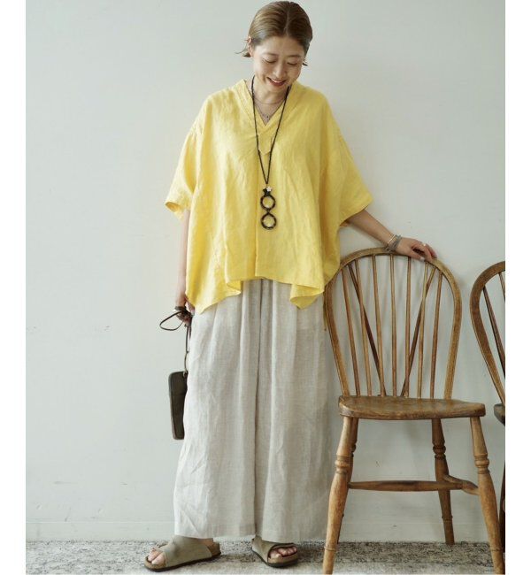 journal standard luxe「40リネンワッシャー Vスキッパーシャツ」|シャツ・ブラウス|