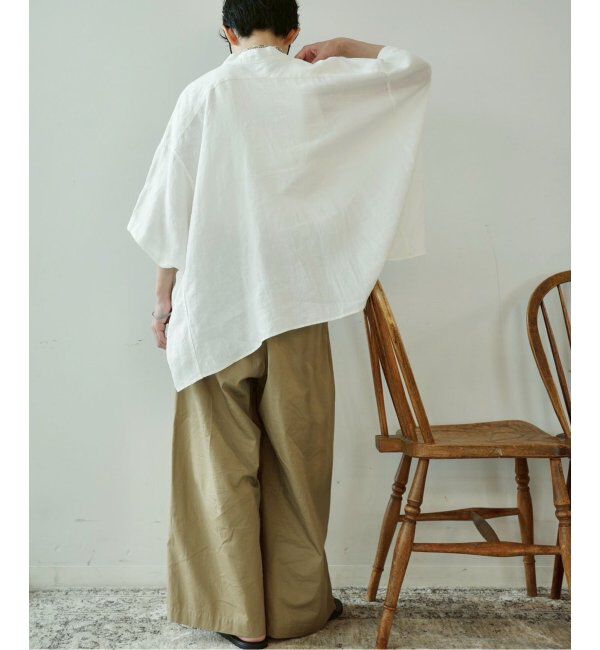 journal standard luxe「40リネンワッシャー Vスキッパーシャツ」|シャツ・ブラウス|