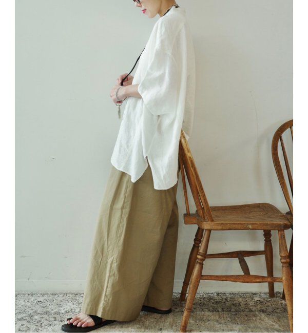 journal standard luxe「40リネンワッシャー Vスキッパーシャツ」|シャツ・ブラウス|