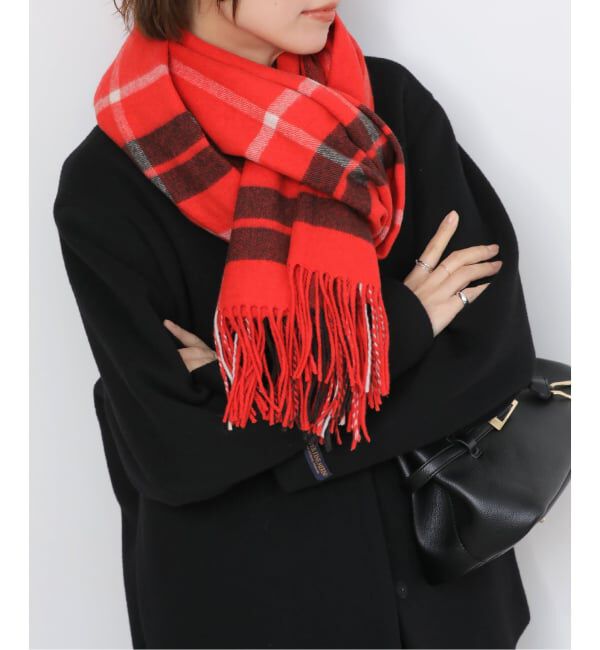 JOURNAL STANDARD relume「《追加》【TWEEDMILL/ツイードミル】 チェックストール」|ストール|レッド