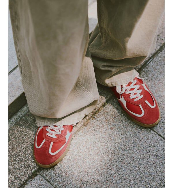 journal standard L'essage「【ALOHAS/アロハス】Tb.490 Rife Sheen Red Leather Sne：スニーカー」|スニーカー|レッド