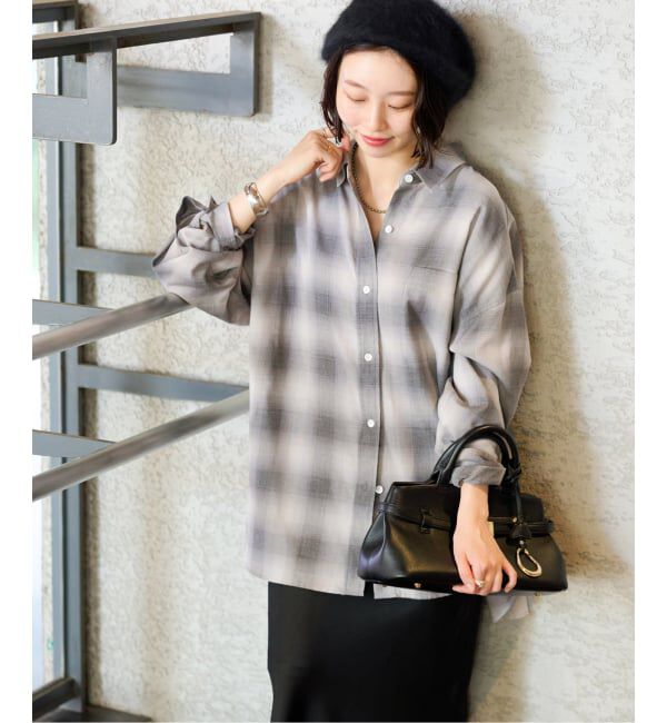 JOURNAL STANDARD relume「オーガニックコットンミックスオンブレツイルシャツ」|シャツ・ブラウス|