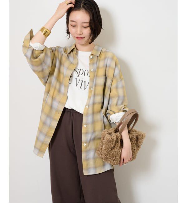 JOURNAL STANDARD relume「オーガニックコットンミックスオンブレツイルシャツ」|シャツ・ブラウス|