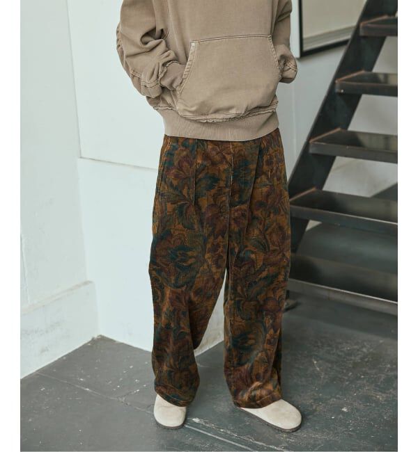 JOURNAL STANDARD「コーデュロイプリント オーバー パンツ」|その他|ブラウン