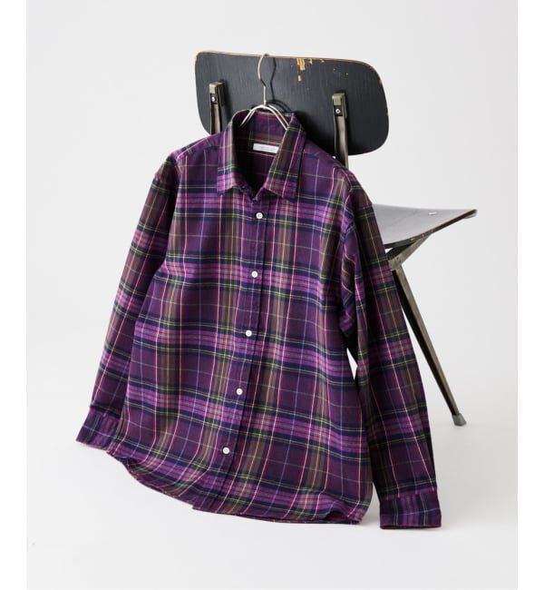 JOURNAL STANDARD「パターン レギュラー カラー ネル シャツ」|シャツ・ブラウス|パープル