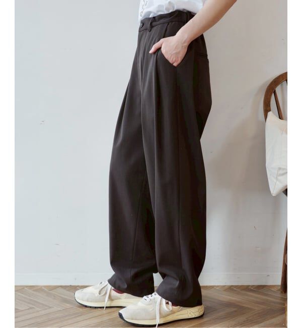 journal standard luxe「TWツイル タックパンツ」|その他|ブラウン