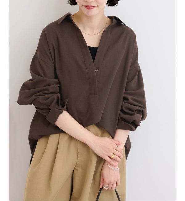 JOURNAL STANDARD relume「《追加 / 新色》カルゼスキッパーブラウス」|シャツ・ブラウス|ブラウン