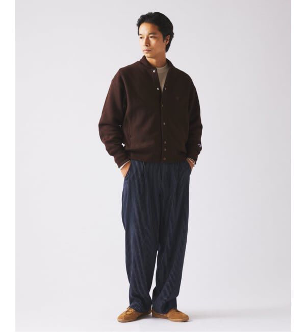 JOURNAL STANDARD relume「CHAMPION / チャンピオン 別注 R/W エルボーパッチ スナップ カーディガン」|カーディガン|