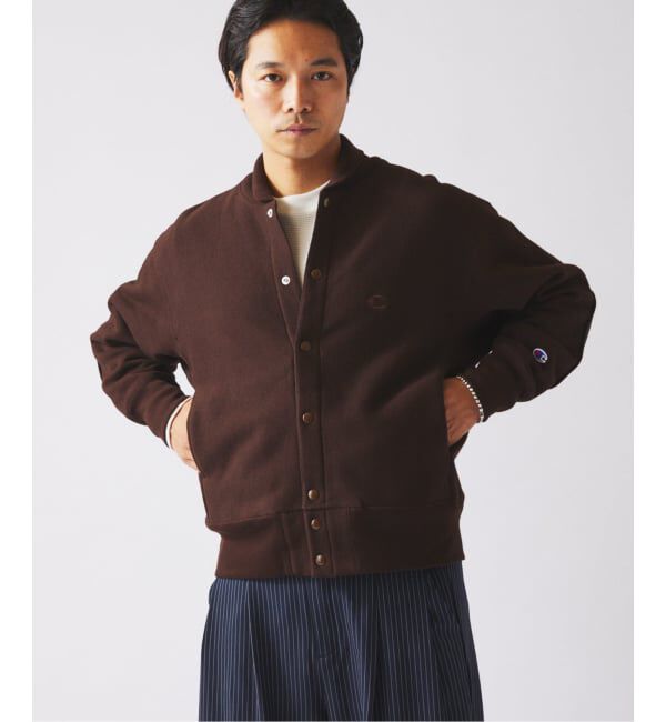 JOURNAL STANDARD relume「CHAMPION / チャンピオン 別注 R/W エルボーパッチ スナップ カーディガン」|カーディガン|