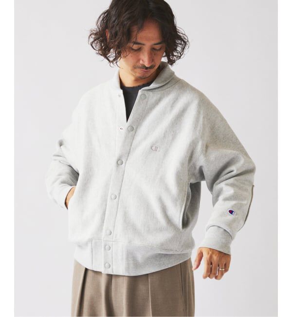 JOURNAL STANDARD relume「CHAMPION / チャンピオン 別注 R/W エルボーパッチ スナップ カーディガン」|カーディガン|