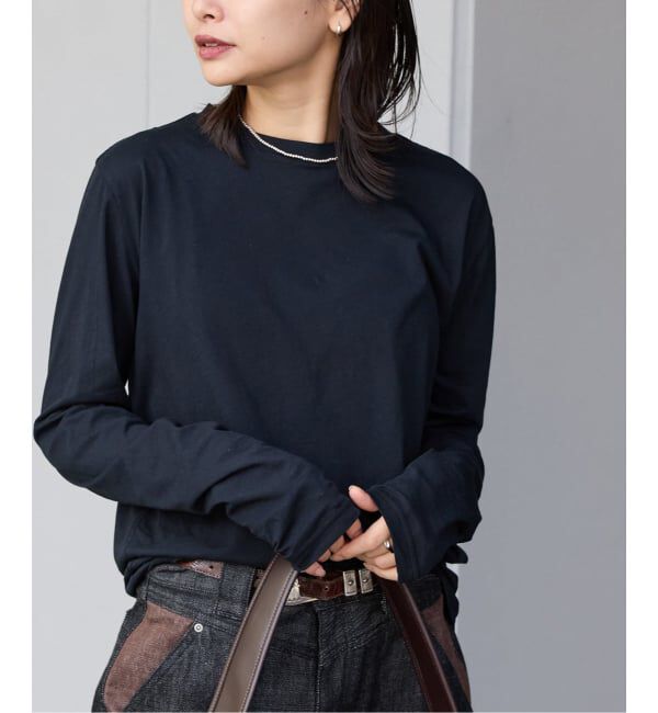 JOURNAL STANDARD「《追加》ソフトコットンシアーロンT」|Tシャツ・カットソー|ブラック