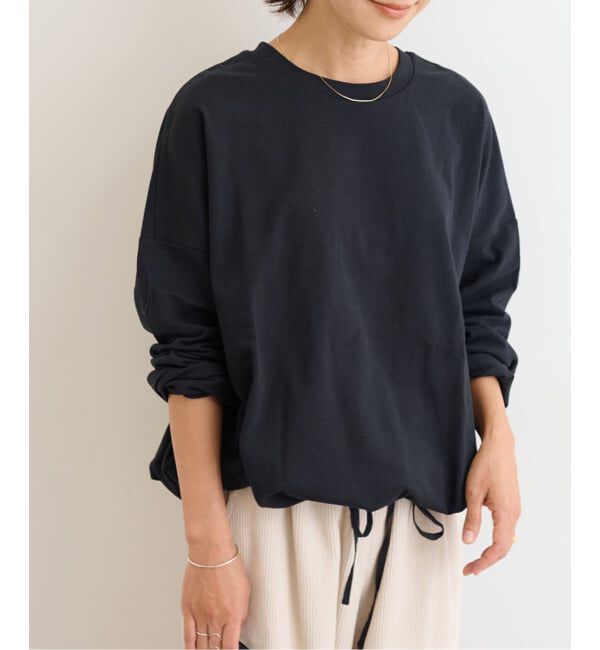 JOURNAL STANDARD relume「《追加2 / 新色》ギャザーヘムロングスリーブ」|Tシャツ・カットソー|ブラック