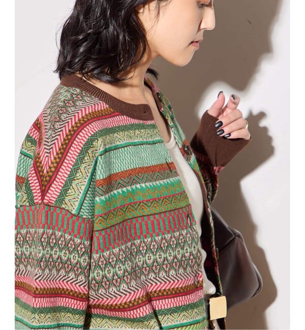 journal standard L'essage「ジャガードカーディガン」|カーディガン|