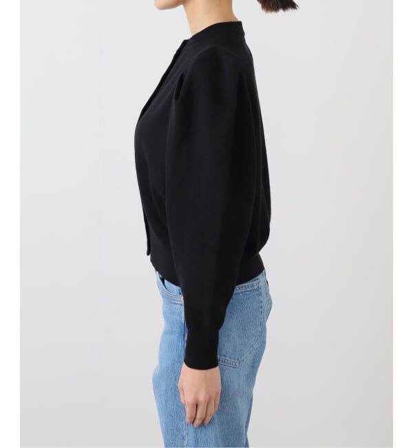 journal standard L'essage「【LOWER】14G Fulling Plainstitch Tucked Pow：カーディガン」|カーディガン|