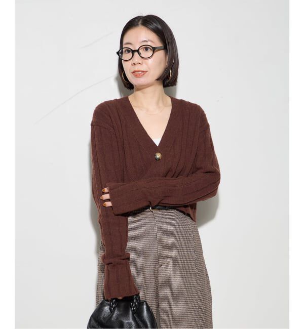 journal standard L'essage「ワイドRIBショートカーディガン」|カーディガン|