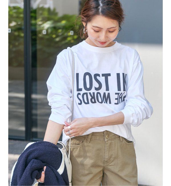 Spick and Span「モノトーンプリントロゴロンT」|Tシャツ・カットソー|ホワイト