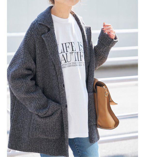 Spick and Span「モノトーンプリントロゴロンT」|Tシャツ・カットソー|