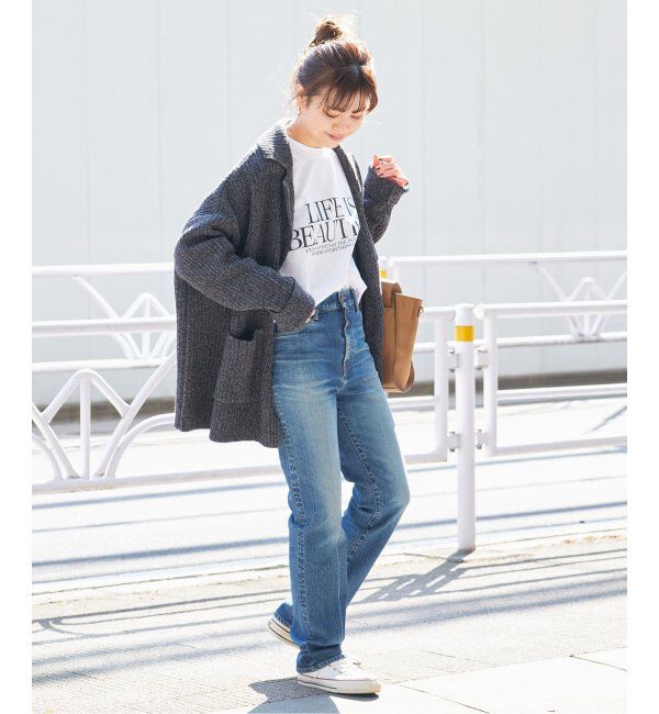 Spick and Span「モノトーンプリントロゴロンT」|Tシャツ・カットソー|