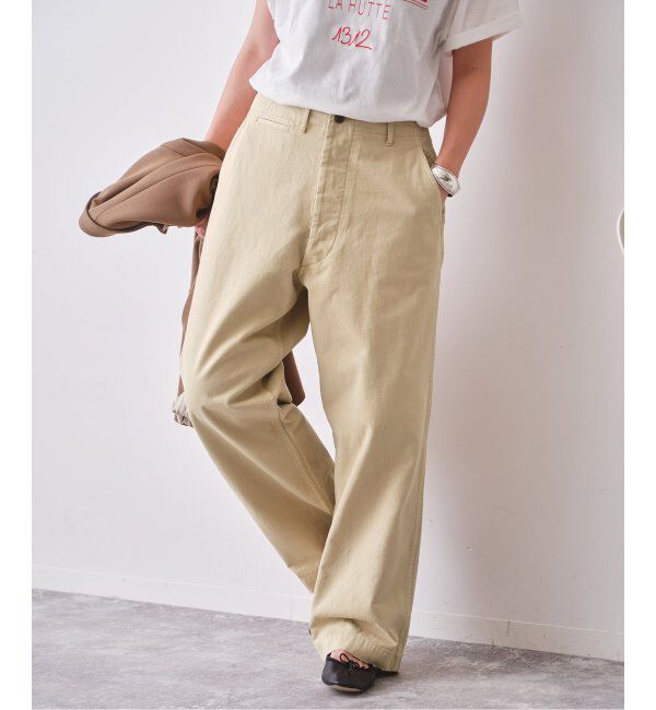 Spick and Span「Higuchi&times;S チノワイドパンツ」|チノ|