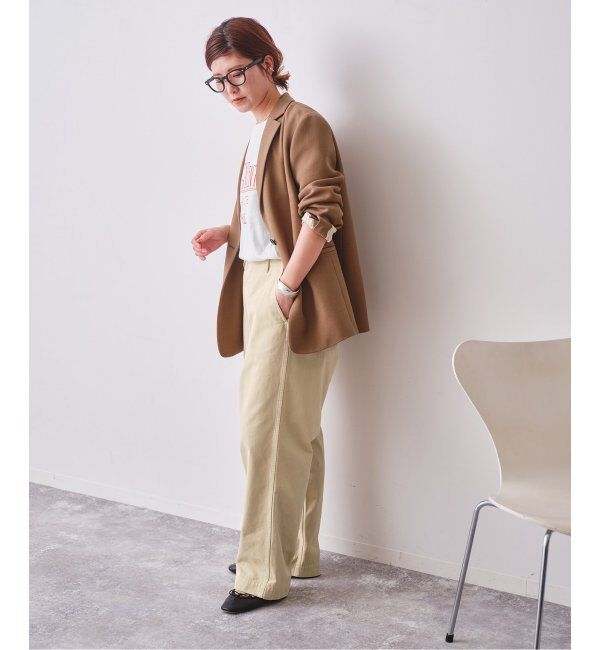 Spick and Span「Higuchi&times;S チノワイドパンツ」|チノ|