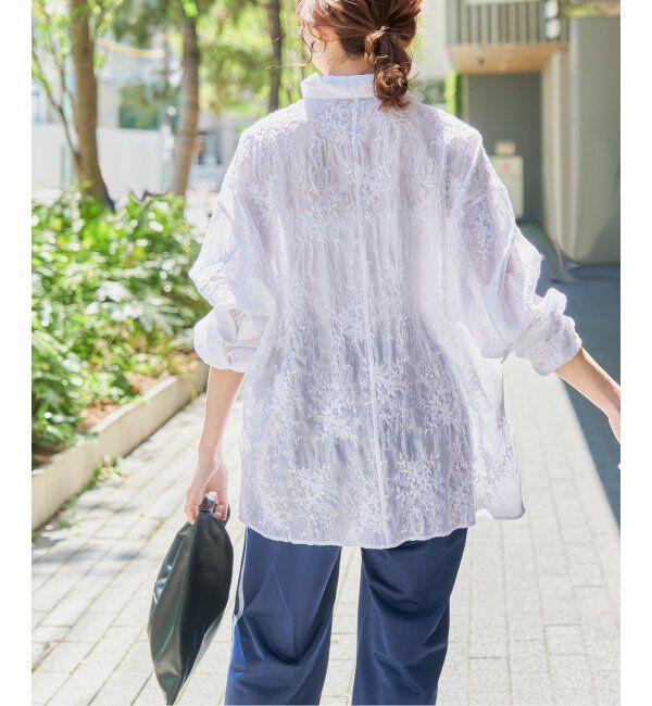 Spick and Span「シアーエンブロイダリーシャツ」|シャツ・ブラウス|