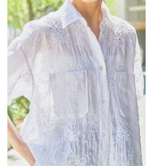 Spick and Span「シアーエンブロイダリーシャツ」|シャツ・ブラウス|