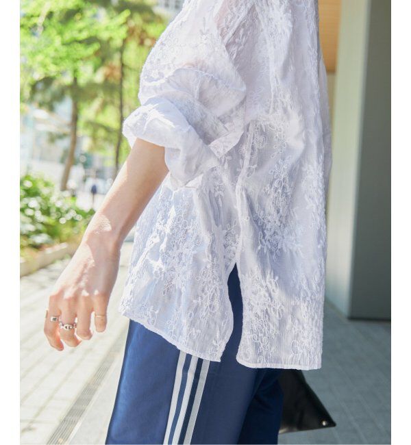 Spick and Span「シアーエンブロイダリーシャツ」|シャツ・ブラウス|