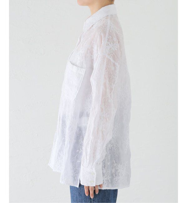 Spick and Span「シアーエンブロイダリーシャツ」|シャツ・ブラウス|