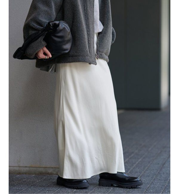 FRAMeWORK「≪追加≫キュプラバイアスサテンロングスカート」|スカート|