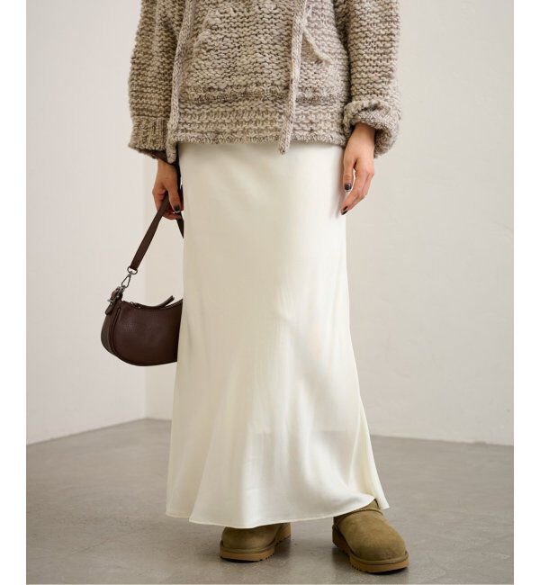 FRAMeWORK「≪追加≫キュプラバイアスサテンロングスカート」|スカート|