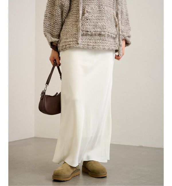 FRAMeWORK「≪追加≫キュプラバイアスサテンロングスカート」|スカート|