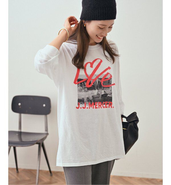 FRAMeWORK「J.J.Mercer 別注 LOVE ロンT」|Tシャツ・カットソー|ホワイト B