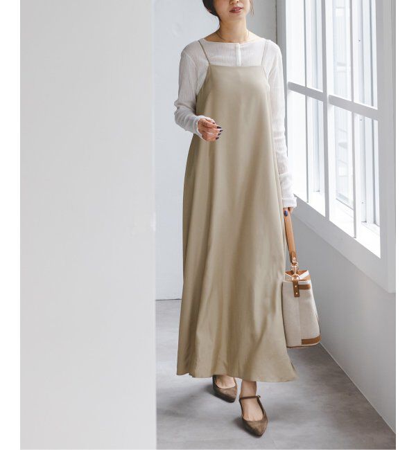 NOBLE「《追加》ビンテージツイルコンフォータブルキャミワンピース  6」|ワンピース|