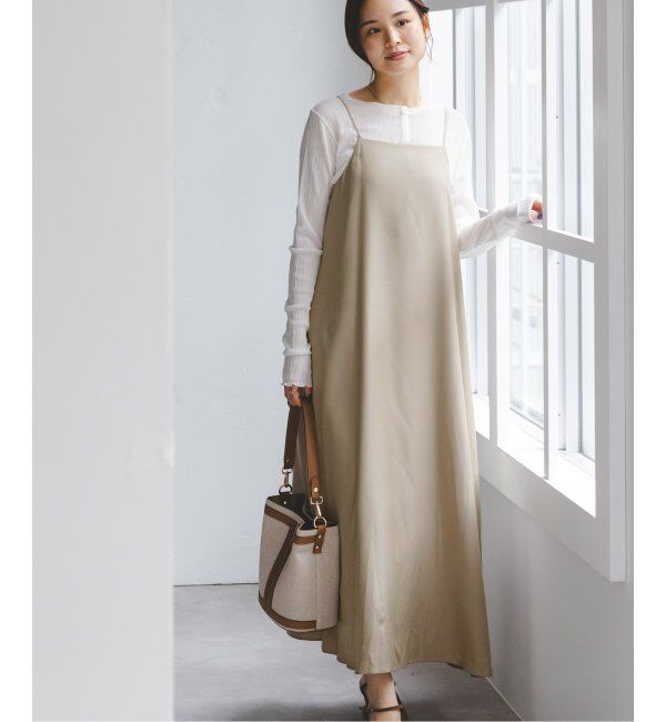 NOBLE「《追加》ビンテージツイルコンフォータブルキャミワンピース  6」|ワンピース|